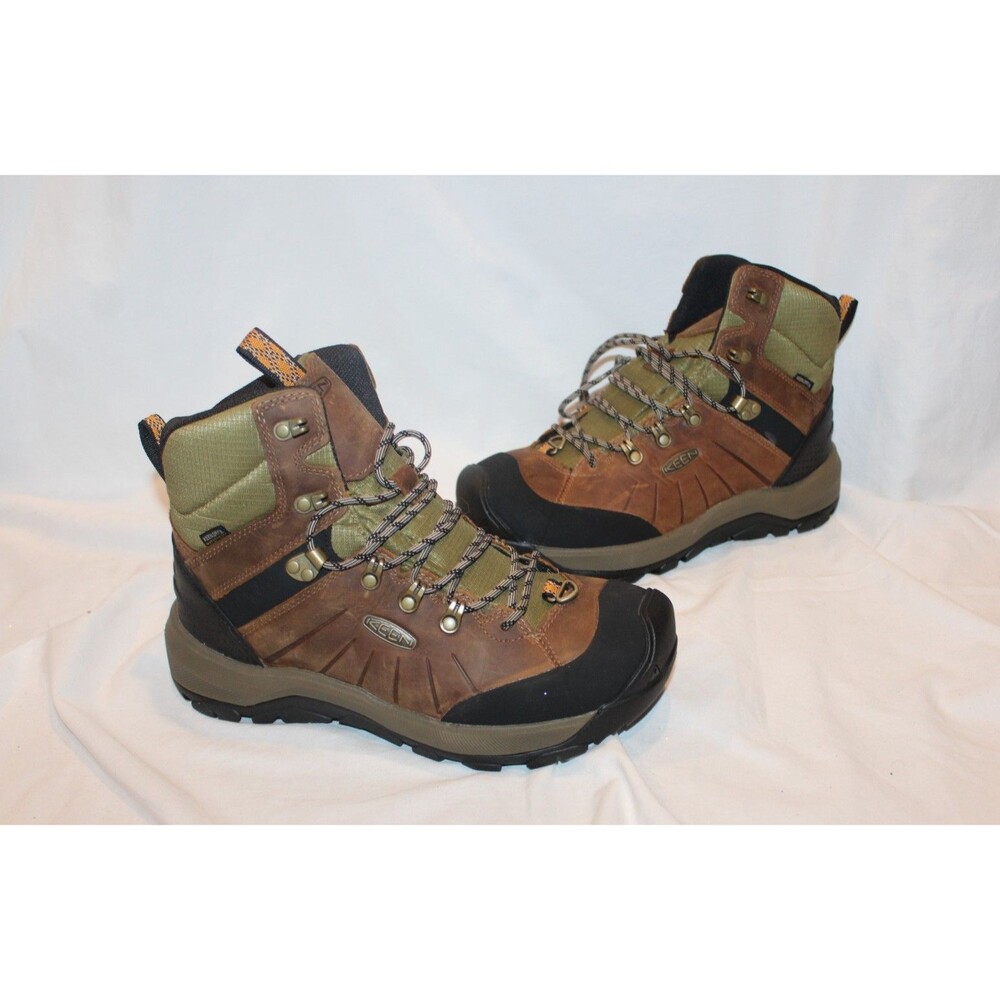 Keen Men's Revel IV High Polar Waterproof Boots Bison/Orange NEW SZ 9.5 - Picture 2 of 9